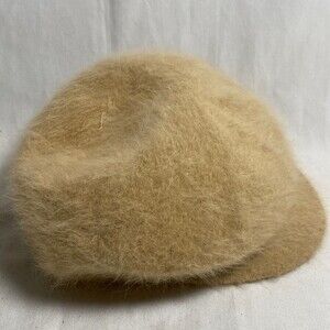 Vintage Pro Tide Angora Blend cabbie soft fuzzy 70s OS beret hat city sexy